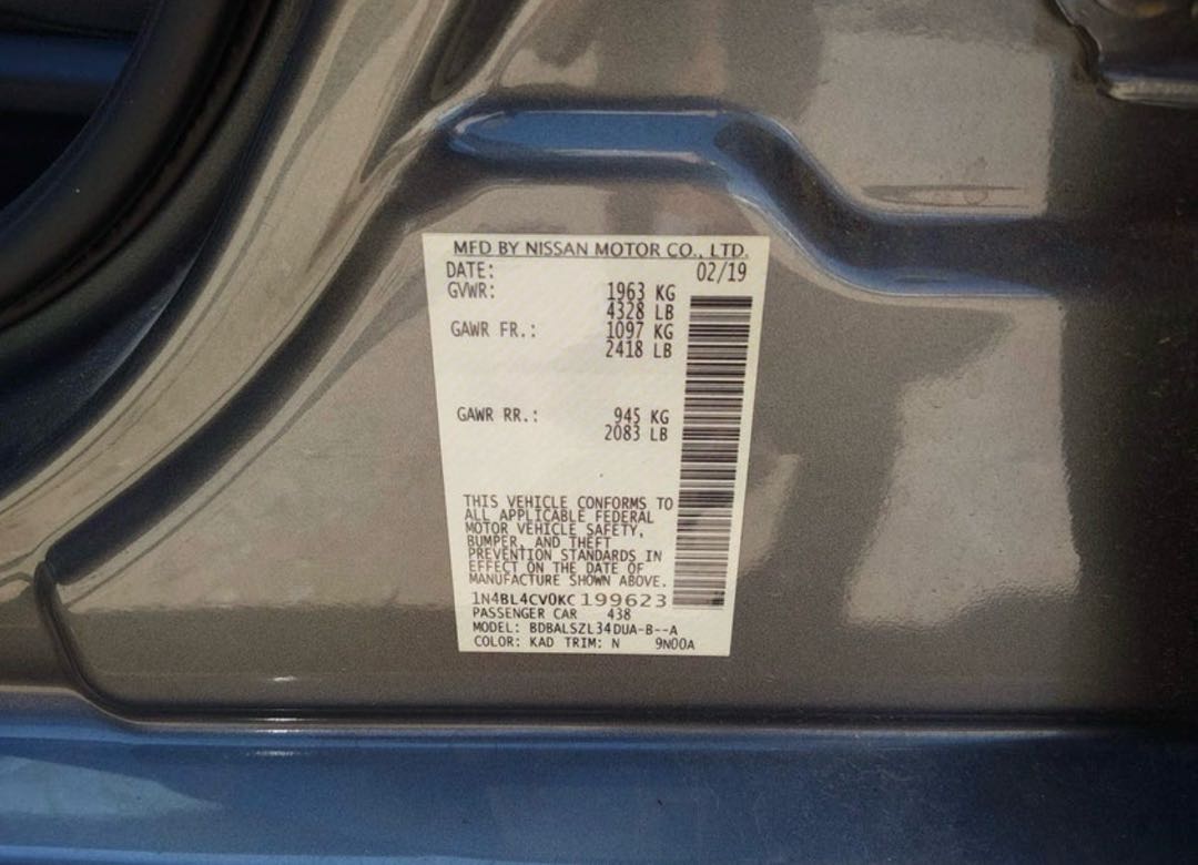 Car Image 2019 NISSAN ALTIMA