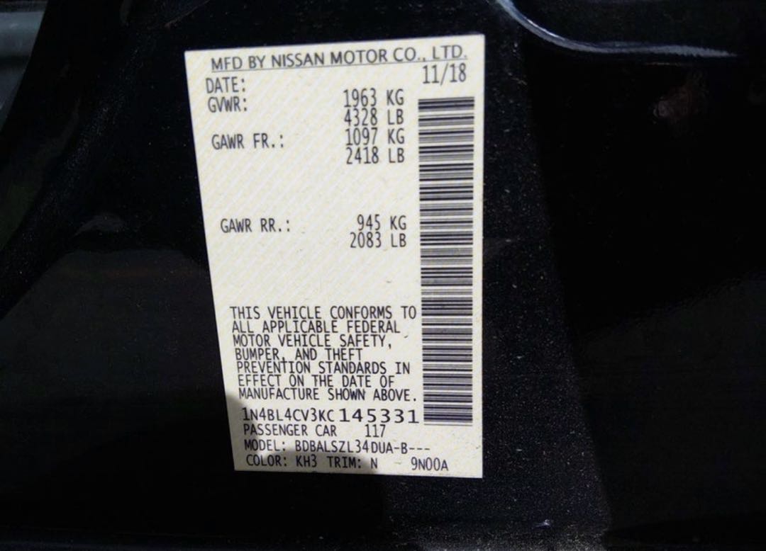 Car Image 2019 NISSAN ALTIMA